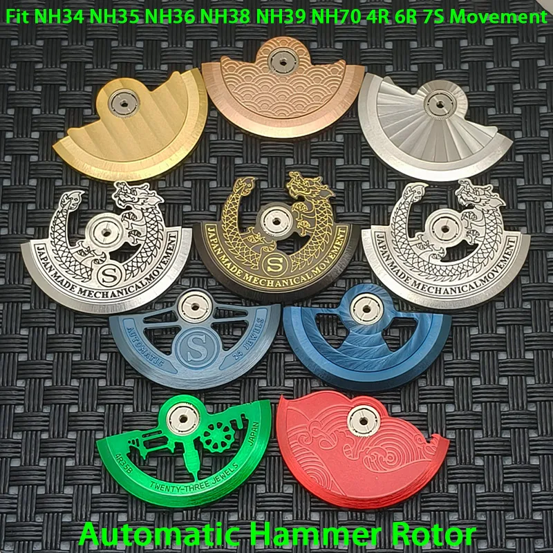 Mod NH35 Automatic Hammer Rotor Fit NH34 NH36 NH38 NH70 4R 6R 7S26 Movement Pendulum Weight Watch Mechanical Replace Accessories