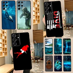 Scuba Diving Diver Phone Case For Samsung Galaxy S22 S23 S21 S20 FE Ultra S8 S9 S10 Plus Note 10 20 Ultra Cover