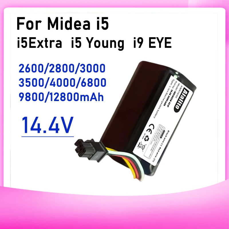 For Midea robot vacuum cleaner battery replacement i5 Young Extra i9 EYE i50pro,12800mAh large capacity lithium-ion battery