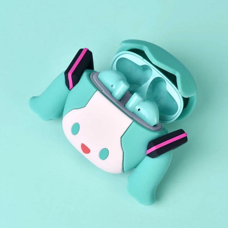 

Genuine Hatsune Miku Wireless Bluetooth Earphone Set Collectable Desktop Decor Birthday Present Anime Peripheral Cute Design