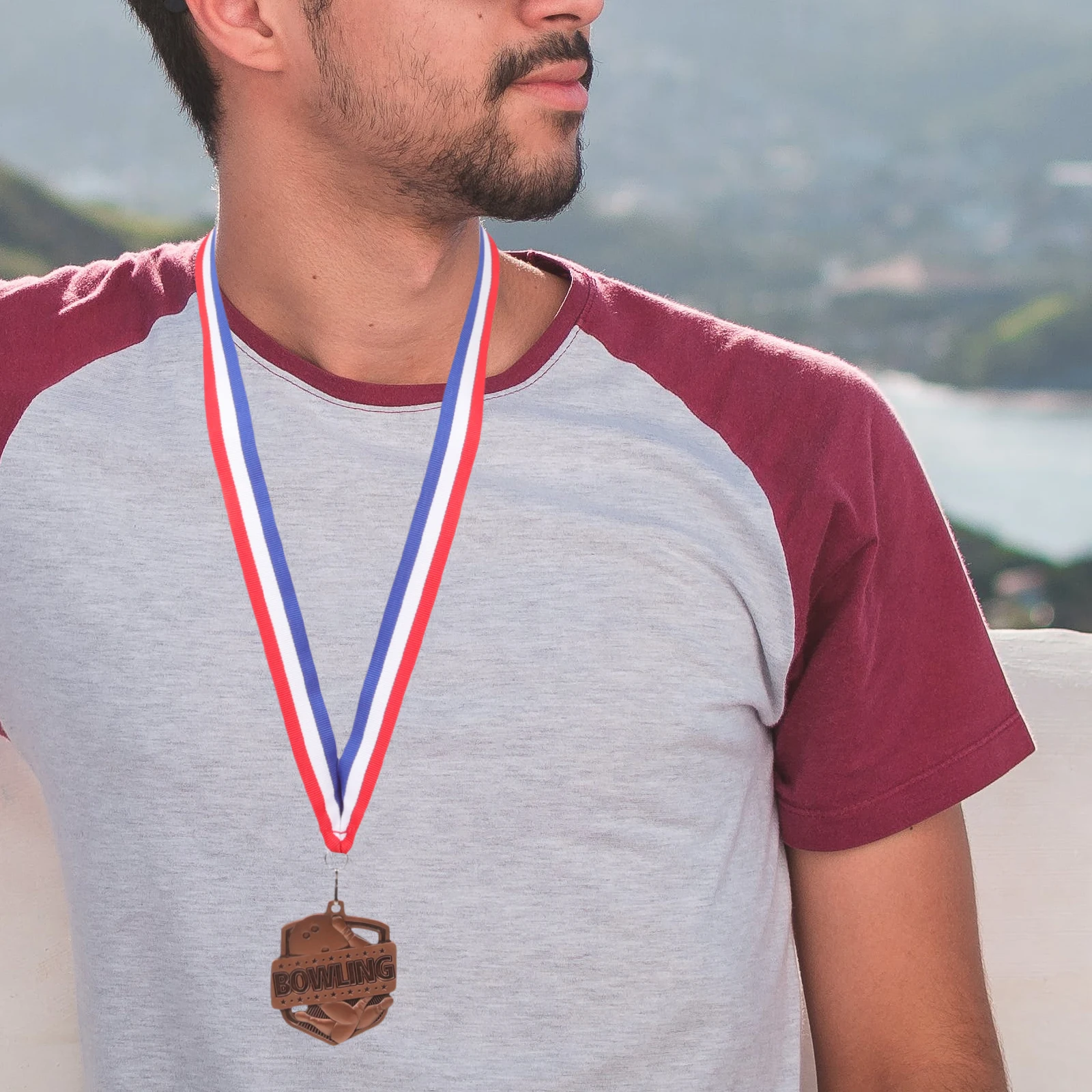 

The Medal Award Medals for Adults Frame Bowling Competition Alloy Winner with Ribbon