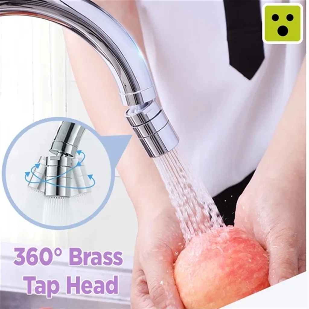 Brass Water Saving Tap Faucet Aerator Sprayer Attachment With 360-Degree Swivel Kitchen, Restroom Faucet Extenders