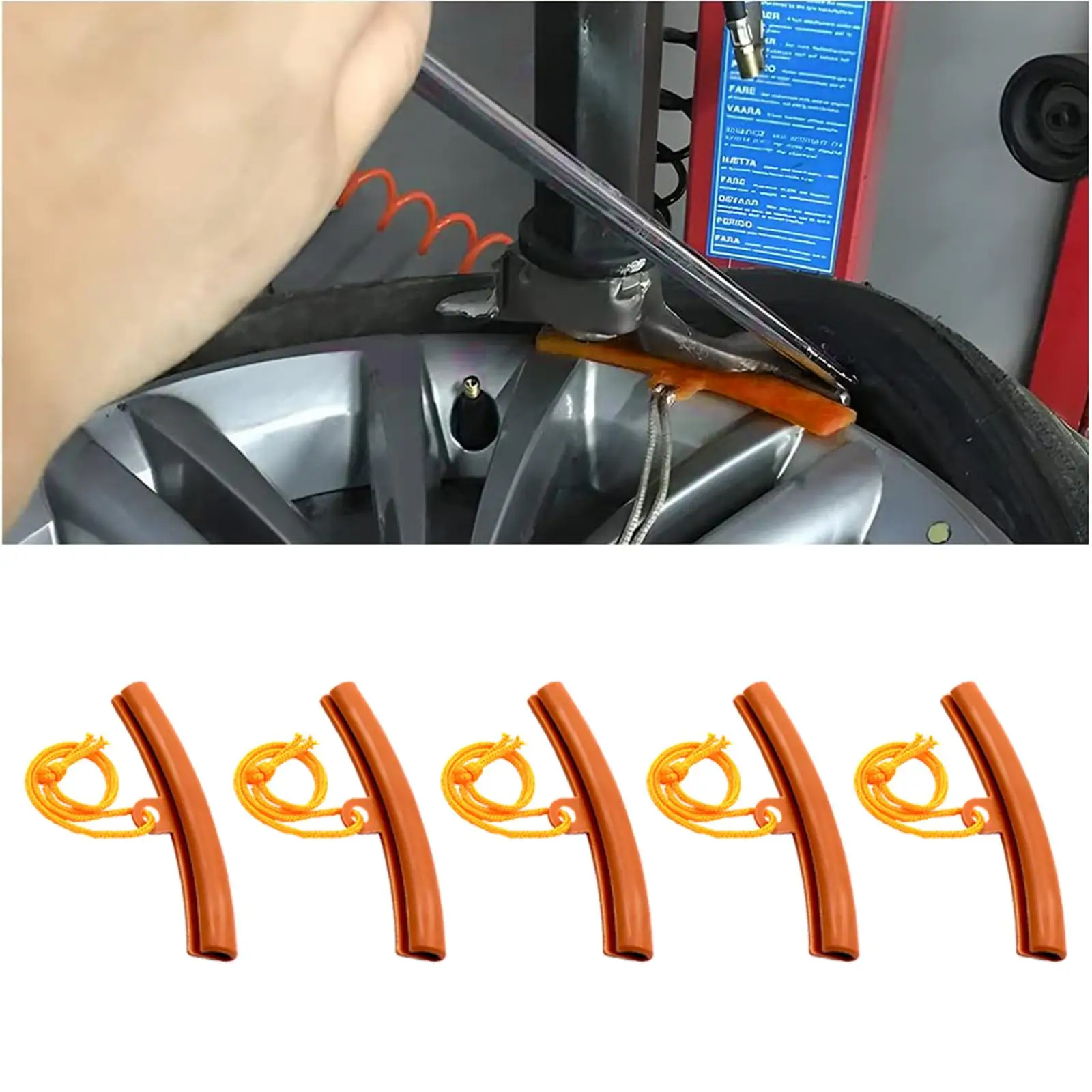2-4pack 5 Pieces Car Wheel Changing Saver Tool Car Tire Changing Rim Protector image 4