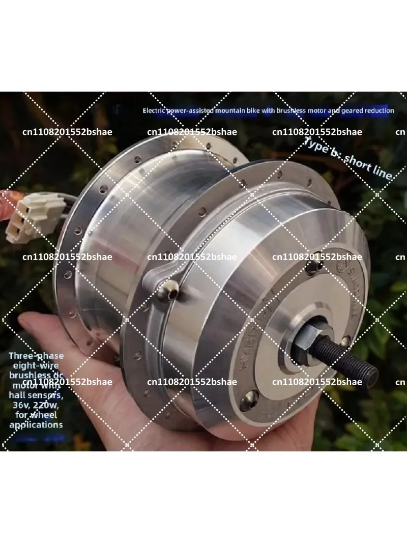 Electric Mountain Bike Brushless Hub Motor One-Way Clutch Gear Reduction