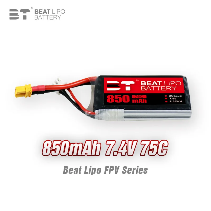 

Beite Battery X Series 850mAh/2S/7.4V/75C/FPV Crossover Machine Special Battery