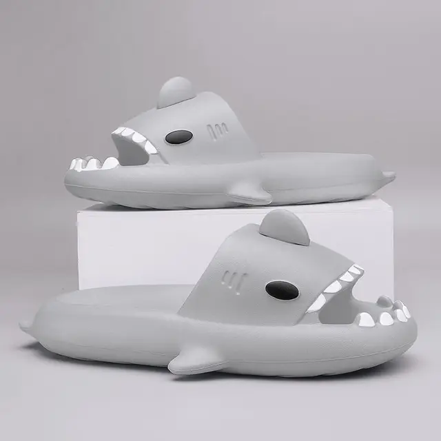 2024 Men EVA Shark Sandals Women Outdoor Beach Thick Soled Slippers Adult Non-slip Summer Slides Couple Cute Solid Color Shoes 6 2024 Men EVA Shark Sandals Women Outdoor Beach Thick Soled Slippers Adult Non-slip Summer Slides Couple Cute Solid Color Shoes 6