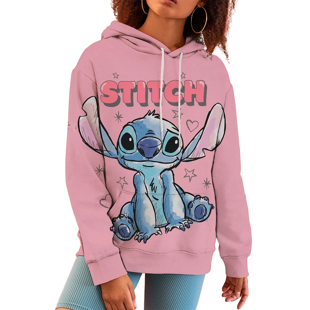 

Disney Lilo Stitch Woman Clothing Autumn Womens Long-Sleeved Women's Sweatshirts Y2k Hoodies Clothes Stitch Y2k Women's Clothes