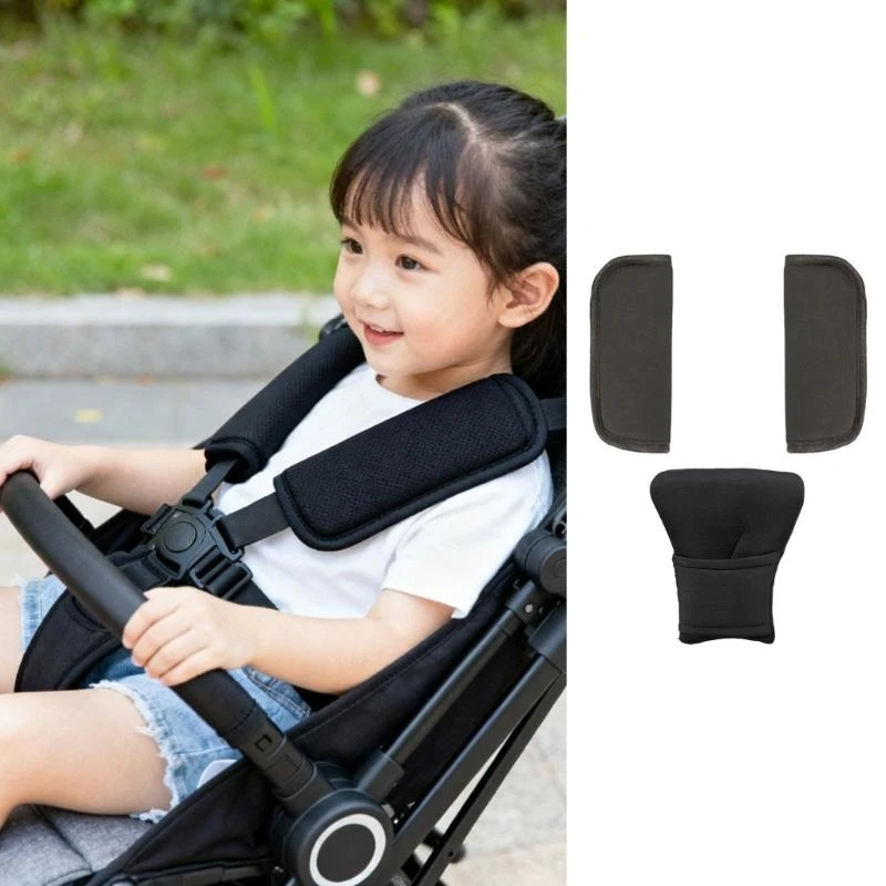 Protective Baby Strollers Harness Cover Machine Washable Crotch Protective Pad 425F