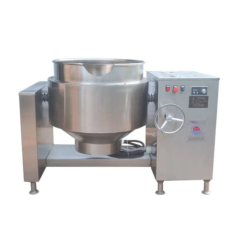 

For Sale Electromagnetic Jacketed Kettle for Sauce Cooker Industrial Jacketed Kettle with Mixer 100l Jam Jacketed Cooked Kettle
