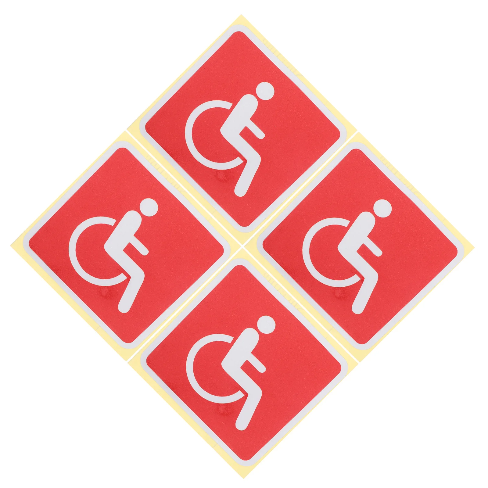 

4Pcs Disability Stickers Wheelchair Identification Decals Durable Waterproof Safety Signs for Handicapped Parking Spaces
