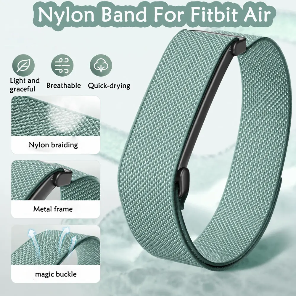 2–3 Stück Original-Nylonbänder für Google Fitbit Air, Unisex, leicht, atmungsaktiv, hautfreundlich, weiches Band für Google Fitbit Air