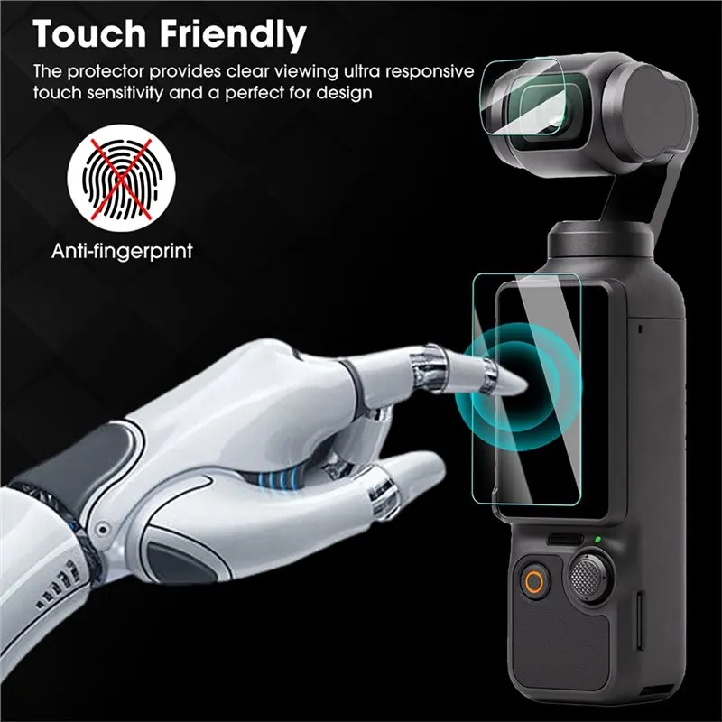 Y43A-Accessories 5Pcs Anti-Scratch Tempered Glass Screen Protector For DJI Osmo Pocket 4:Lens Film Protective Cover