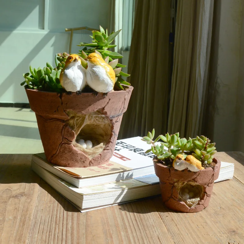 

Lovely Bird Plant Pot for Succulents, Ideal for Home Garden and Balcony Display