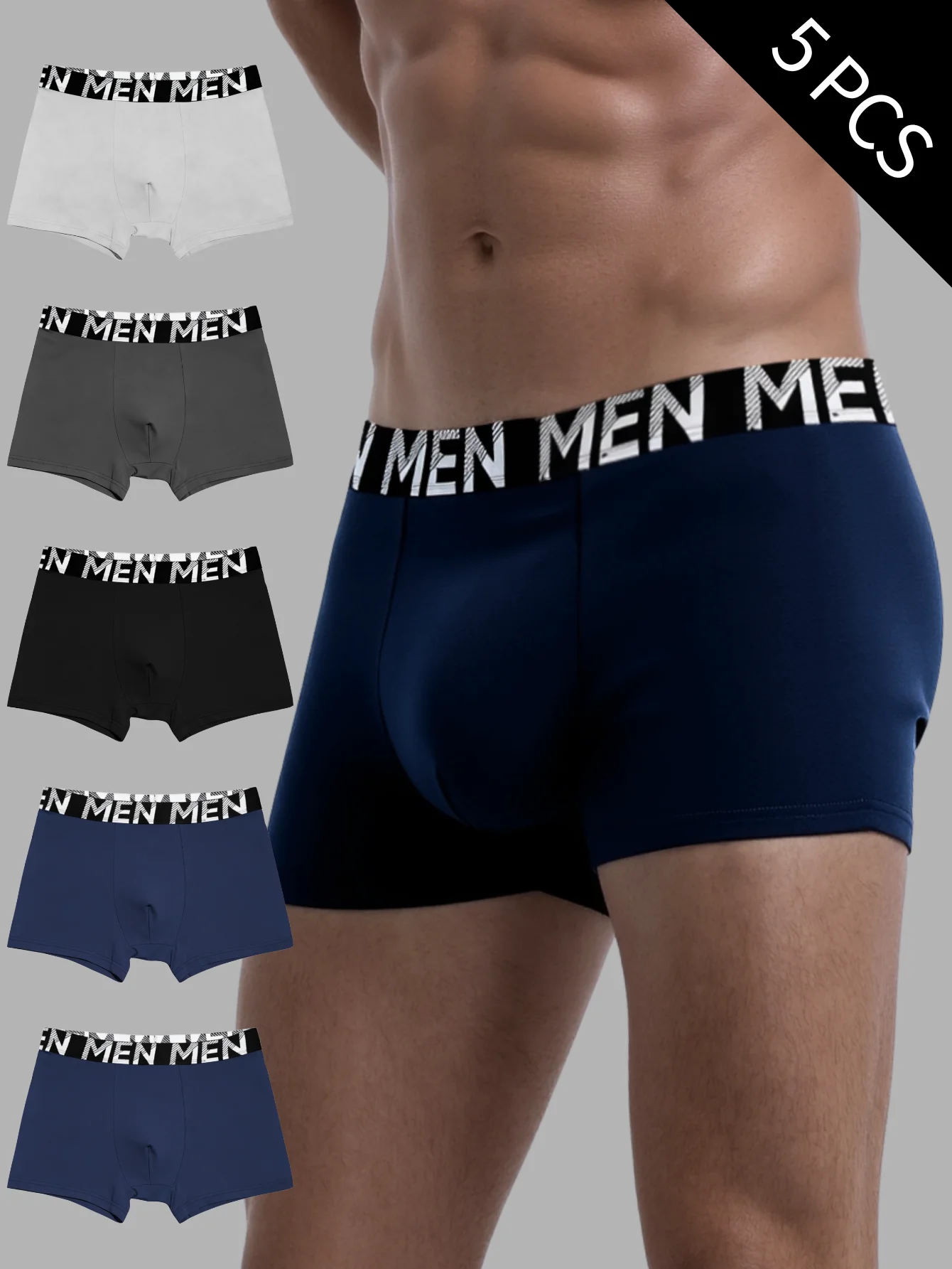 5 قطعة الملاكمين الرجال حزمة الملاكم Hombre ملابس داخلية للرجال التدريب مثير السروال موضة ملابس داخلية للأولاد boxershort الرجال الرياضة غمد #5