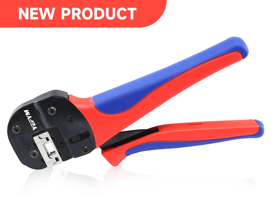 4,8/6,3 Flagge Stecker Terminals Ratsche Crimpen Werkzeug YFP-056FL Zange Crimp L Typ Spaten Stecker 0,5-2,5 mm2 (20-13AWG) – Detail 1