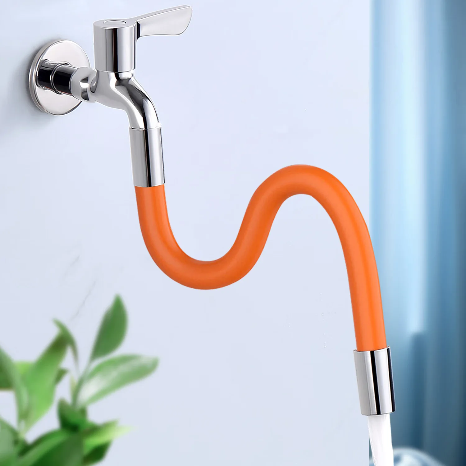 Tube for Bathroom Wash Basin Kitchen Faucet Extension Extender Universal 360° Rotating Silicone Flexible Hose Water Tap Pipe