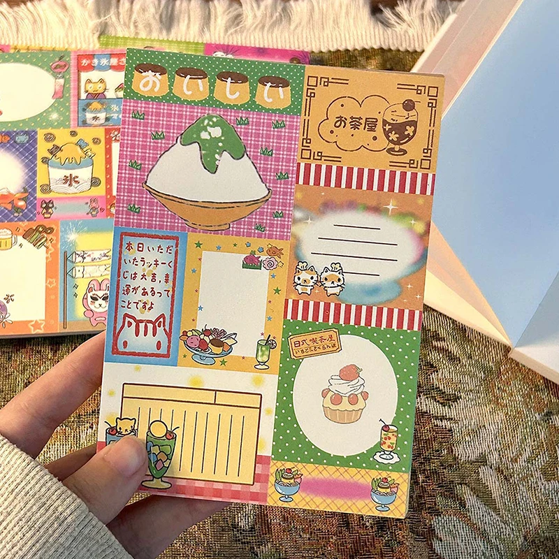 50 Sheets Kawaii Decorative Memo Pad Notes Cute Paper Material Scrapbook Supplies For Arts Diy Journal Planner