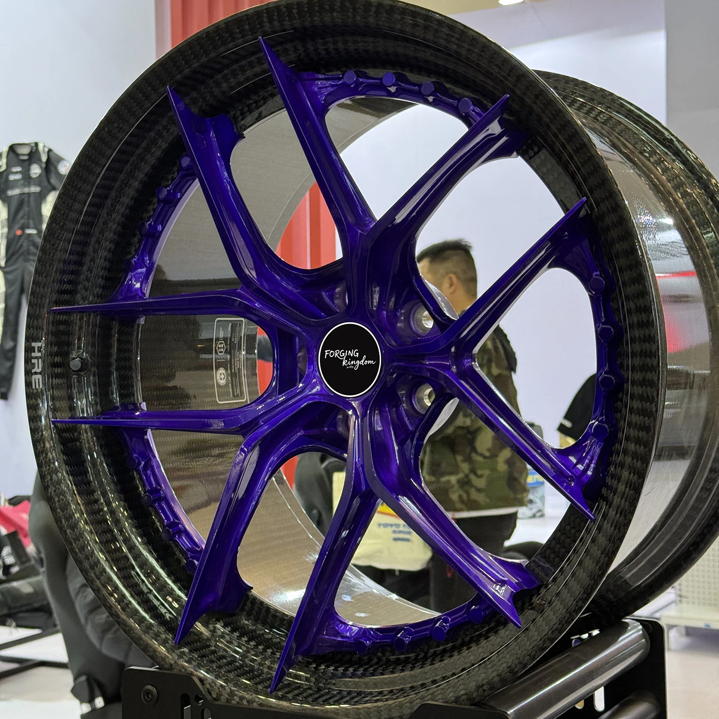 Carbon Fiber Process Dual-piece Forged Aluminum Alloy Wheel Matte Black New 17-26 Inch 5*112/5*114.3/5*120/5*130