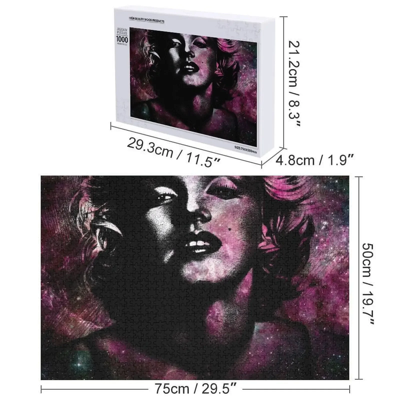 Rompecabezas Cosmic Monroe para niños pequeños, juguete con foto personalizada, Iq