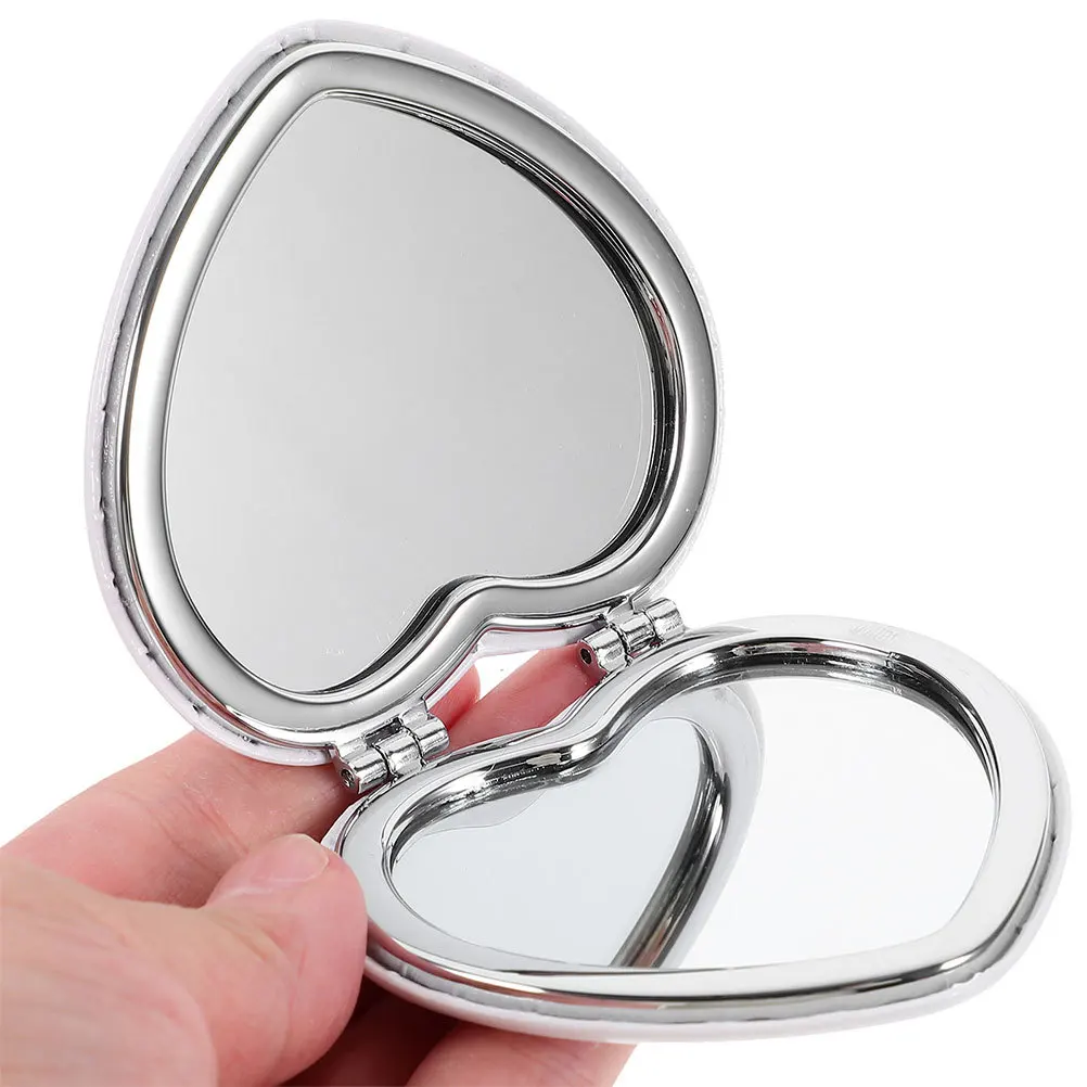 2Pcs Makeup Mirrors Double-Sided Compact Foldable Travel Pocket Small Purse Mirror for Women Outdoor Use Compact Mirror