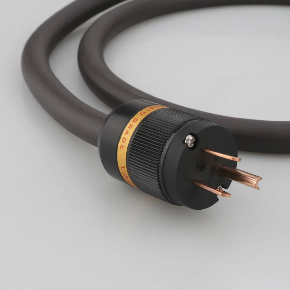 High Quality Viborg VP1606 OFC RISR 6MM square US HIFI Power Cable With US Pure Copper Power Plug Audiophile