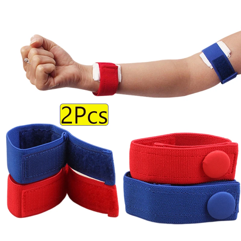 2Pcs Outdoor Elastic Flexible Venous Hemostatic Buckle Strap Medical Hemodialysis Tourniquet Dialysis Plus Bandage Nursing Band