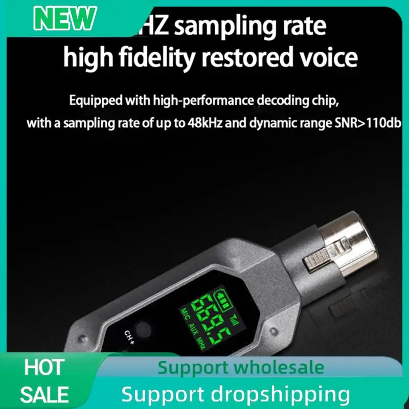 Solid Microphone Wireless System Transmitter Receiver 1 With 2 Use For Wired Dynamic Microphone UHF Wireless Adapter Easy To Use