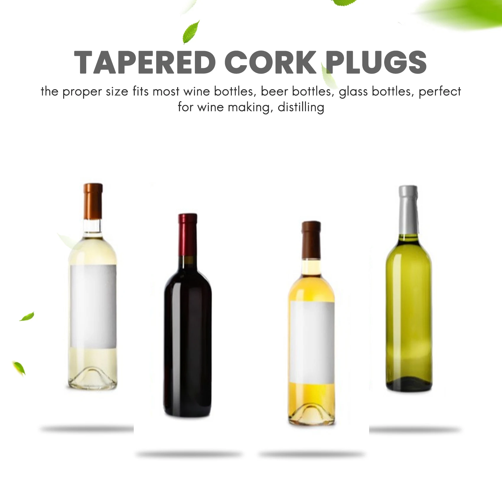 A80I24 Pieces Cork Plugs Cork Stoppers Tasting Corks T-Shape Wine Corks with Top Wooden Wine Bottle Stopper Bottle Plugs