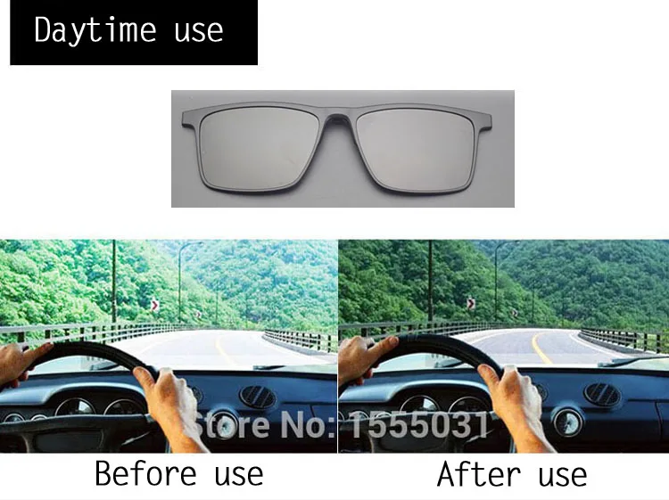 Titanrahmen Ultem Brille 3D Ultraleicht für Männer mit polarisiertem Magnet Clip-On Sonnenbrille Myopie verschreibungspflichtige Linse Fahren – Detail 2