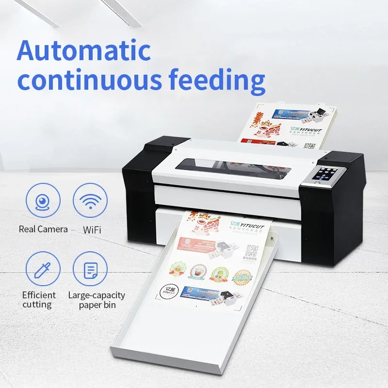 New A3 Die-Cut Automatic Continuous Paper Feeding, Sticker Cutting Plotter, Camera Profile, USB Port, U Disk, 330mm