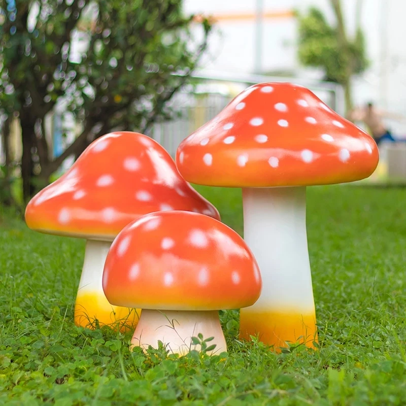 Simulation LED Luminous Mushroom Light Outdoor Courtyard Garden Decoration Lawn Lamp Resin / Frp Engineering Landscape Lighting