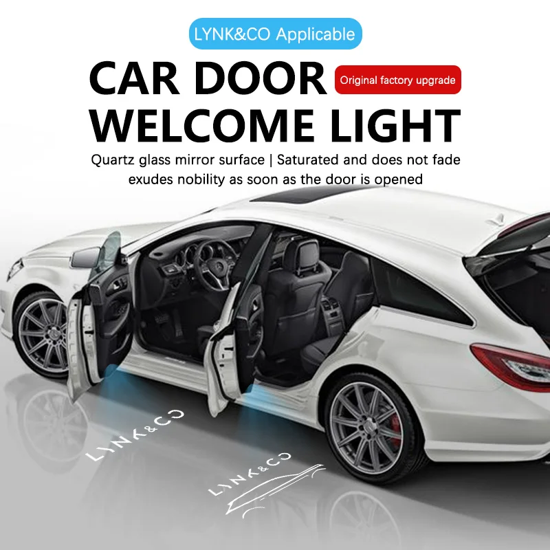 LED Car Accessories For Lynk&Co 900 01 02 03 05 06 09 Car Door Projector Courtesy Welcome Light