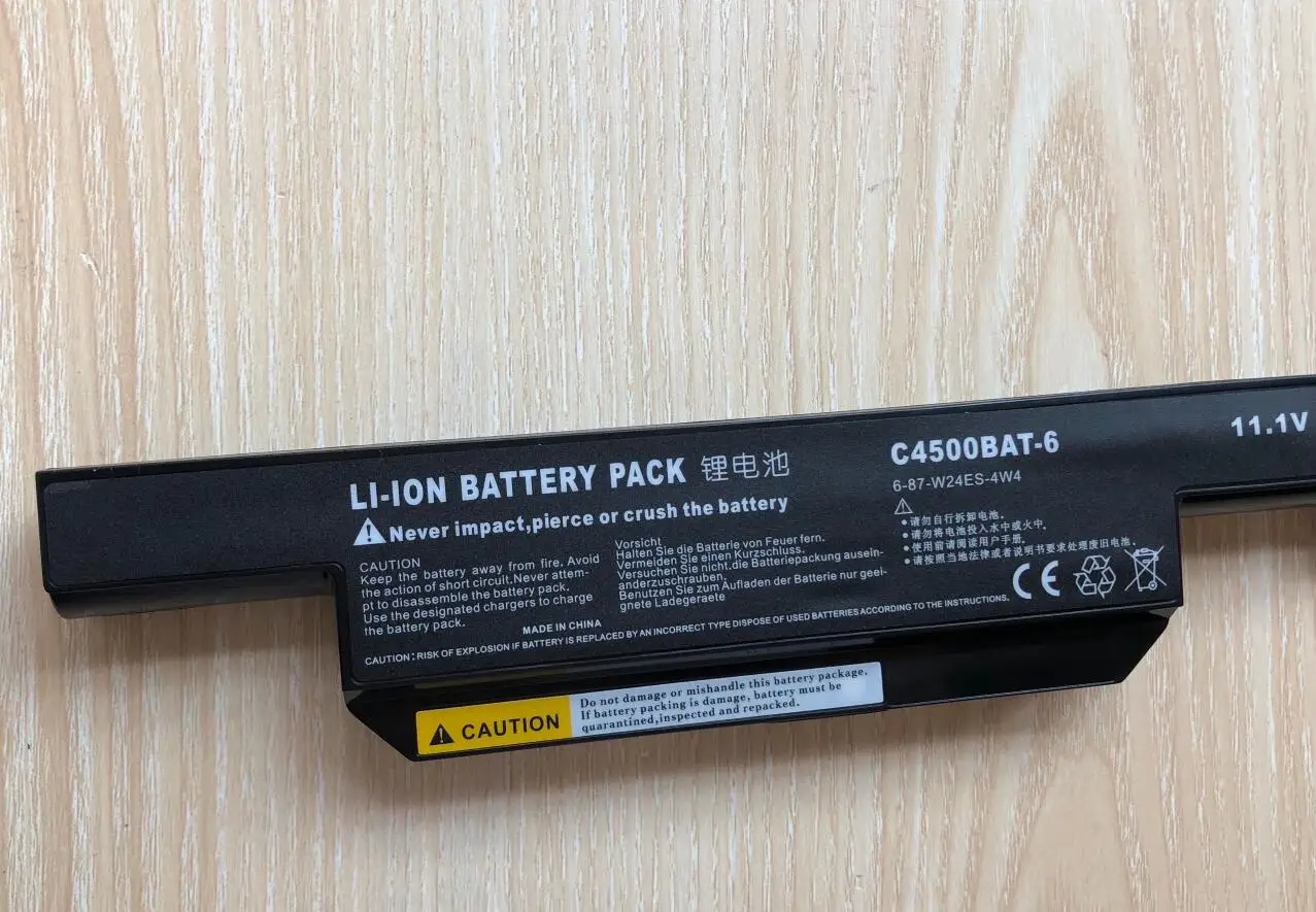 C4500BAT-6 C4500BAT 6  Laptop Battery for Clevo C4500 C4500Q 5200Mah BAT-B5105M C4100