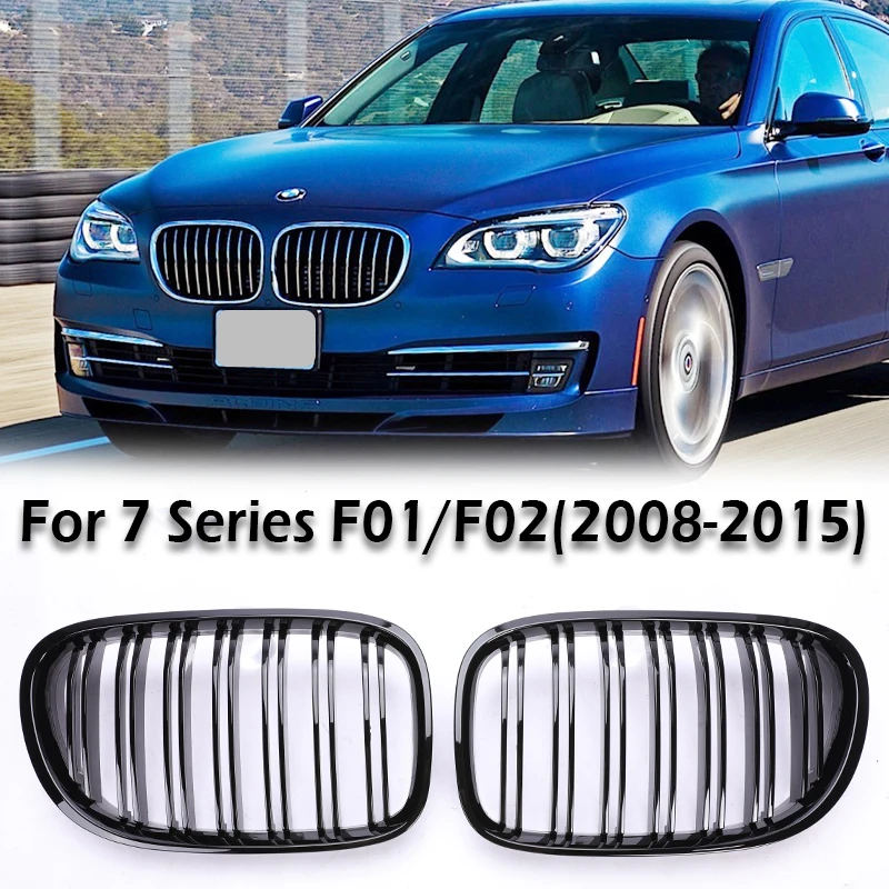 

Передняя решетка радиатора (ноздри) с хромированным покрытием и карбоновым принтом M-серии для BMW 7 серии F01 F02 2008-2015 730d 740d 750d