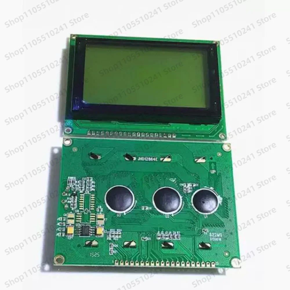 Yellow-green screen JHD12864E 622M9 622M9 LCD display module without built-in font, graphic display