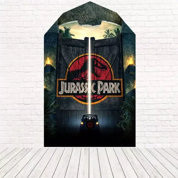 

Jurassic Park World Arch Wall Chiara Backdrop Cover for Kids Birthday Party Decoration Background Photography Props Photobooth