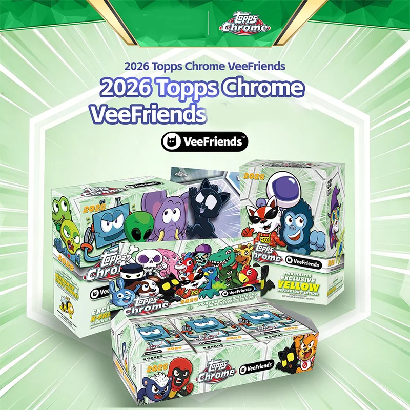 26 Tarjetas Coleccionables Topps Chrome VeeFriends: Tarjetas de Personajes de Animales de Dibujos Animados GaryVee
