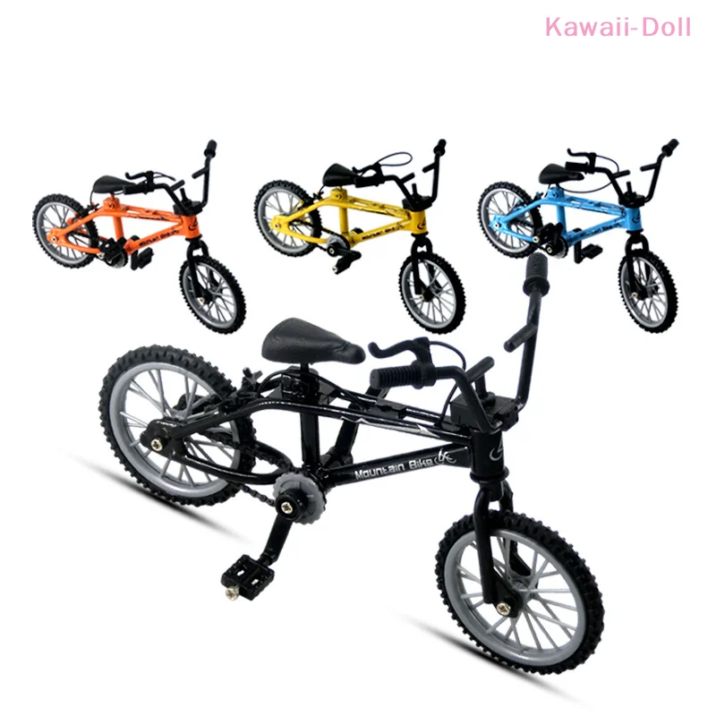 1Pc Dollhouse Miniature Mini Bicycle Assembly Bike Model Toys Finger Kids Bicycle BMX Dollhouse Decor DIY Toys Doll House