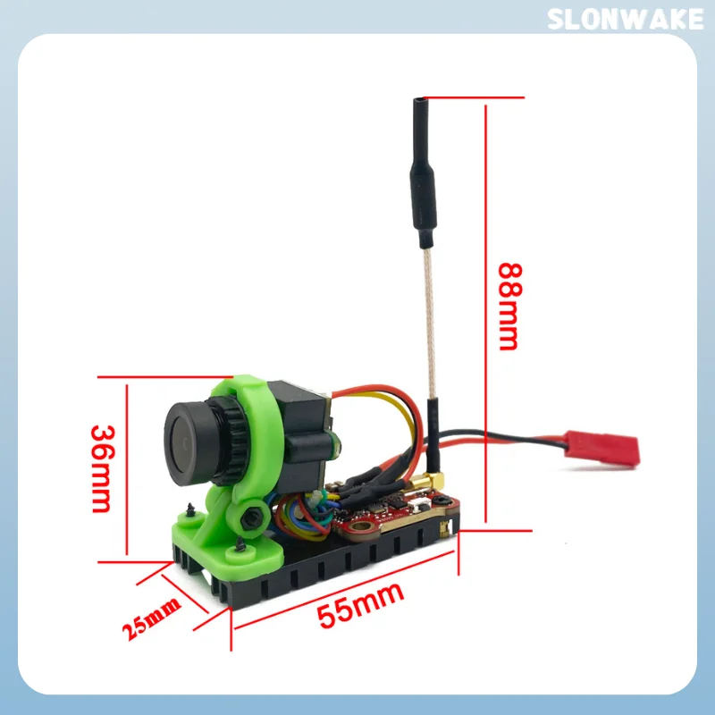 SLONWAKE Aggiornato 5.8GHz 48CH 600mW Trasmettitore FPV regolabile Fotocamera CMOS 1000TVL Sistema FPV per RC Quadcopter FPV Racing Drone