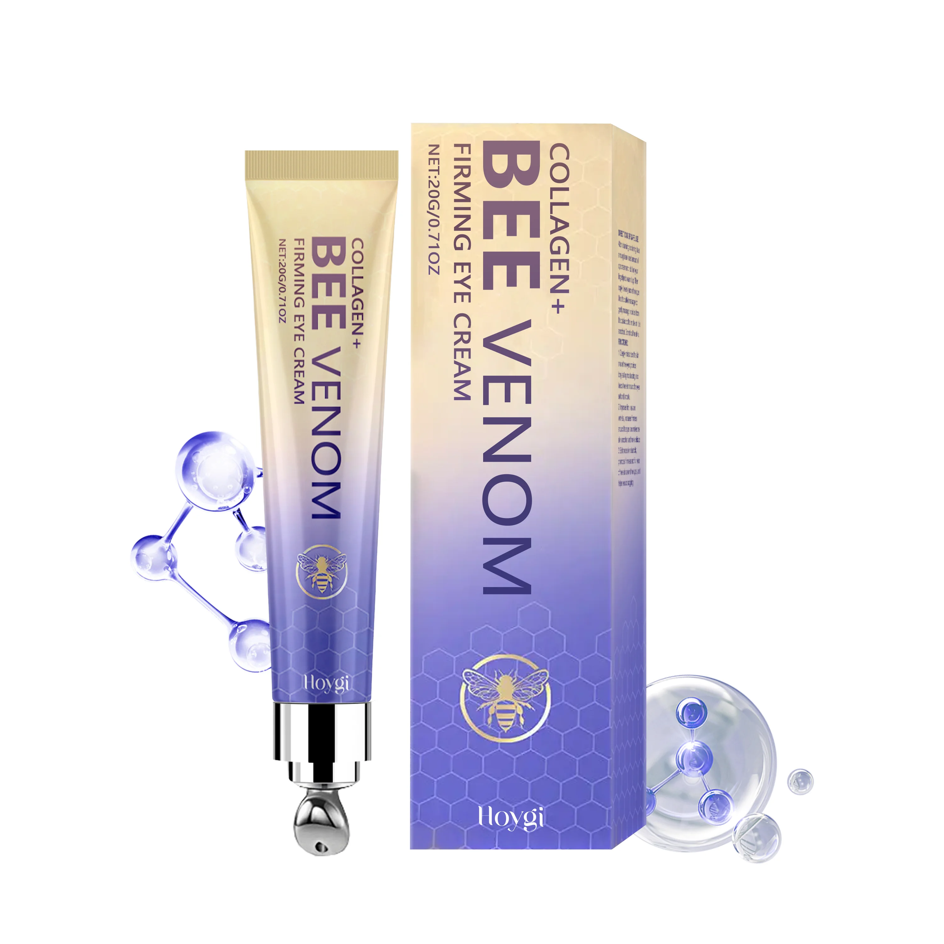 Bee Venom Firming Bright Eye Cream Hydrating Reduce Fine Lines Repair Under Eye Skin Anti Aging Eye Treatment