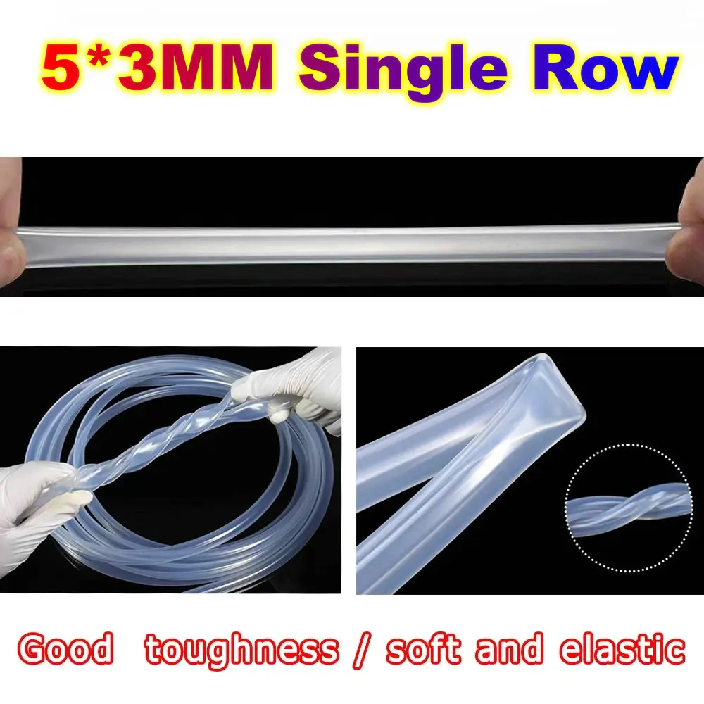 Printer Ink Silicone Tube Hose Soft Pipe For Inkjet Printer Film Printing Modify Tubing Single Row Line 5*3MM DTF Silicon Hosing