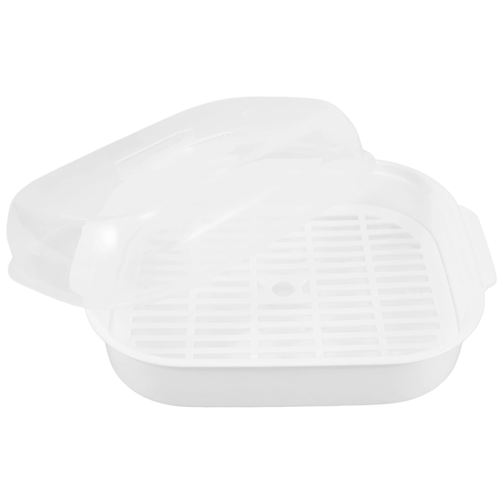 

3PCS Microwave Box Large Capacity Food Grade Plastic Vegetable Tray Healthy Lid Design Baby Food Lightweight for Pot