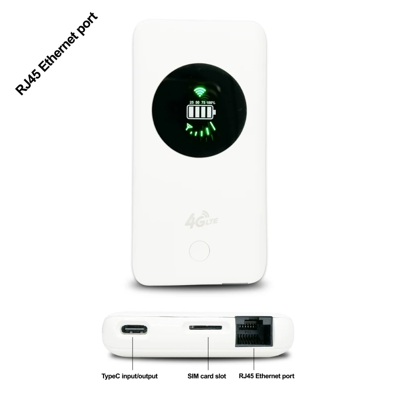 4g Mobile Wifi Hotspot Mifis 10000mAh 150Mbps RJ45 Portable LTE Power Bank Router 4G Power Bank Router With Sim Card Slot
