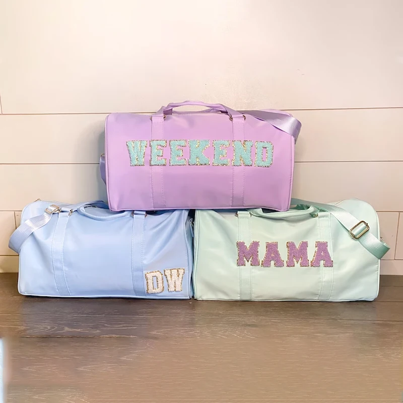 

Fast Ship Multi Colors Nylon Outdoor Sports Tote Gym Bag with Long Shoulder Strap Overnight Men Women Travel Duffle Bag