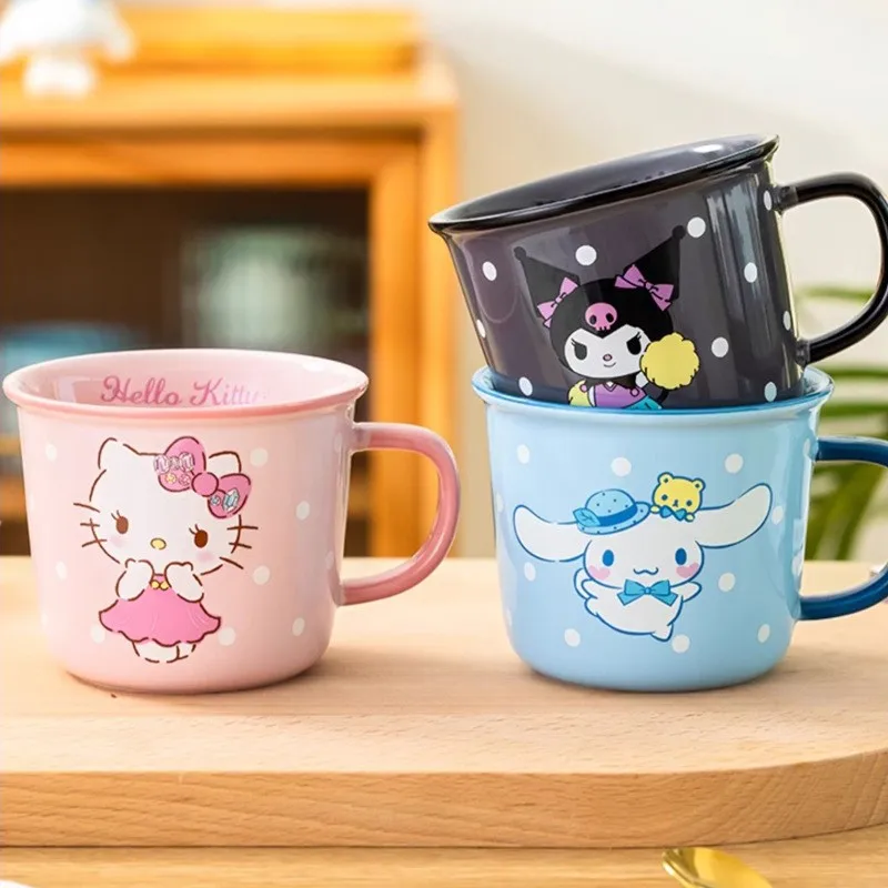 Sanrio Authorized Creative Cartoon Mug Gift Box With Macron Color High-Value Water Cup Peripheral Collection Gifts Cartoon Cute