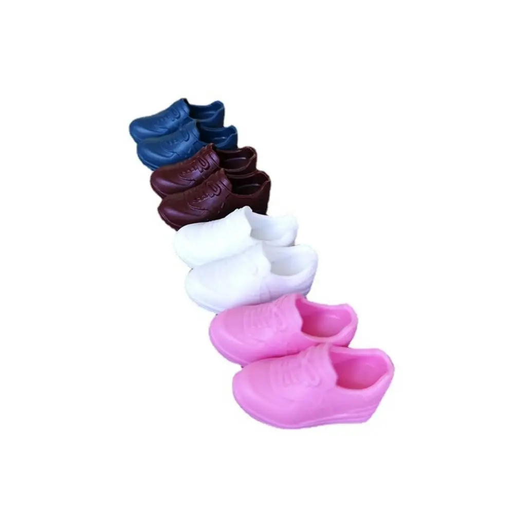 Round Toe 30cm Doll Sneakers Mini Solid Color 1/6 Doll Shoes Cartoon Plastic PVC Doll Casual Shoes 2cm Doll Accessories