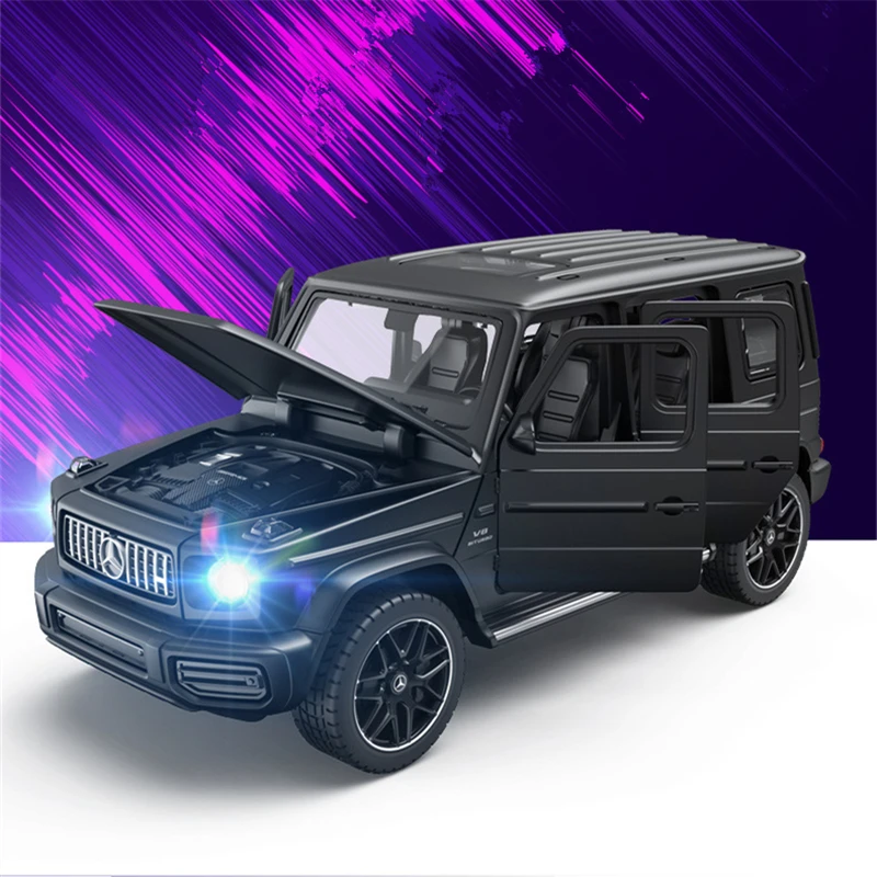 1:32 Benzs G63 G65 SUV Alloy Car Model Diecast Metal Off-road Vehicles Car Model Simulation Sound and Light Collection kids Gift