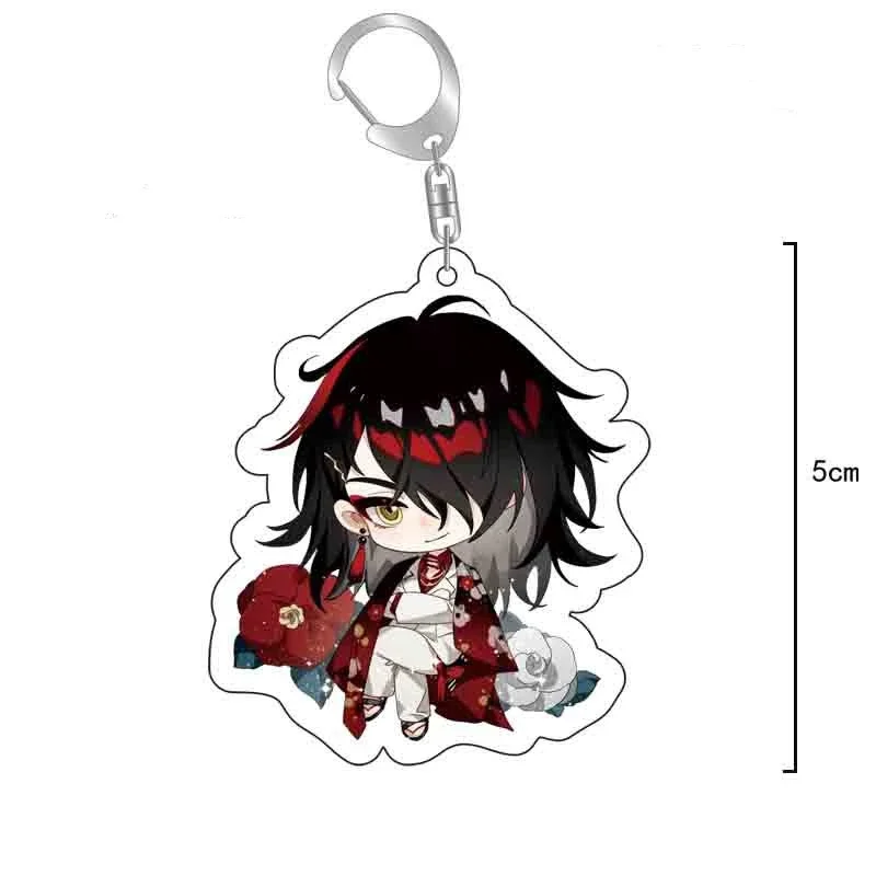 Hot Anime Luxiem VTuber Vox Akuma Mysta Rias Cartoon Keychain Student School Bag Itabag Keyrings Cosplay Fans Gifts