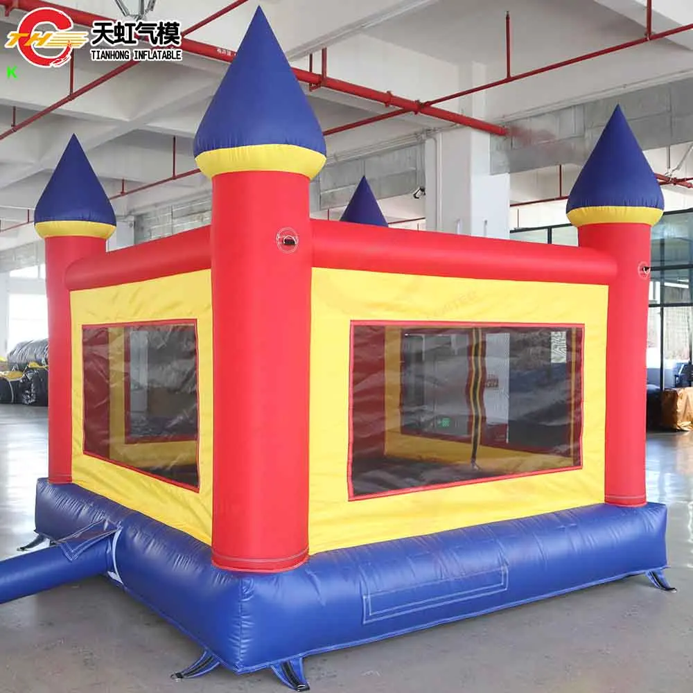 Château gonflable gonflable d'air de fête de carnaval Durable de maison de videur de noël de 4x3m d'expédition rapide de porte avec le ventilateur