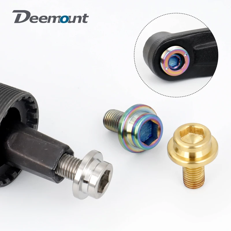 Deemount BB Ti Bolts M8*15 CNC Titanium Screw Hex Lid for MTB Folding Bike Brompton Square Pass Bottom Bracket W/ Cap Gasket